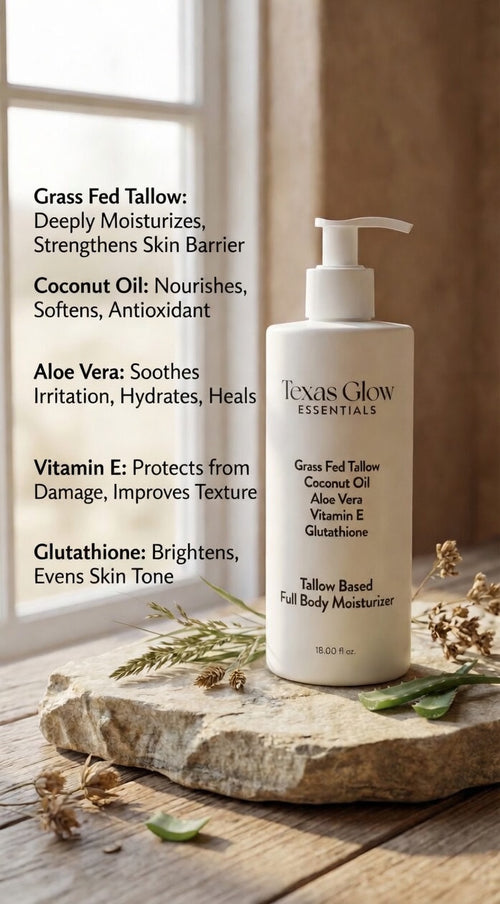 Grass-Fed Beef Tallow and Coconut Oil Full Body Moisturizer